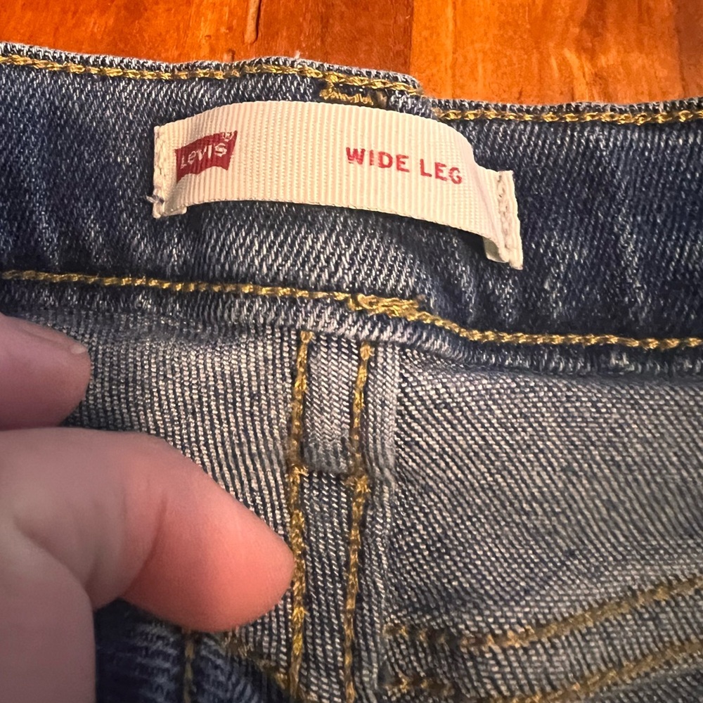 Levi's Blue Denim Wide Leg Jeans